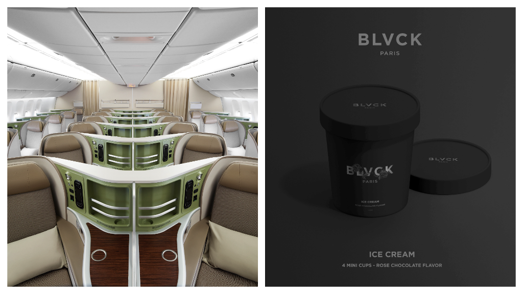 法國時尚品牌BLVCK「唇」黑冰淇淋　長榮北美特定航線快閃獨享