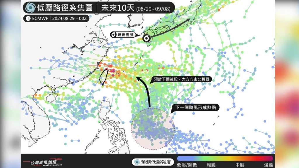 有颱風？大方向「由北轉西」恐影響台灣　一圖看移動趨勢