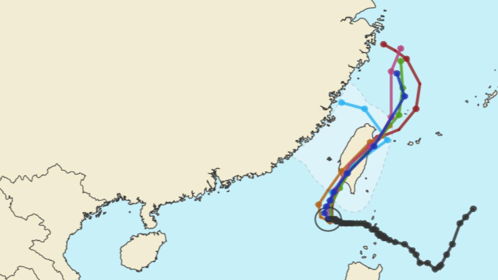 山陀兒颱風穿台後「S型迴轉」二度撲台　日氣象廳預測路徑曝