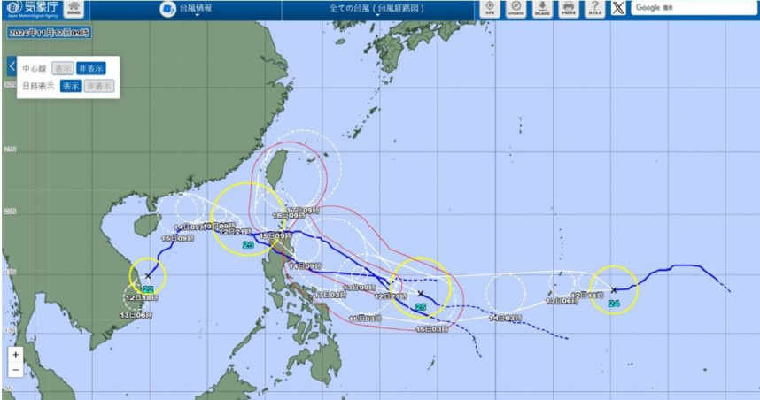 「天兔颱風」3路徑　日本氣象廳：全台這2天恐在暴風圈警戒範圍內