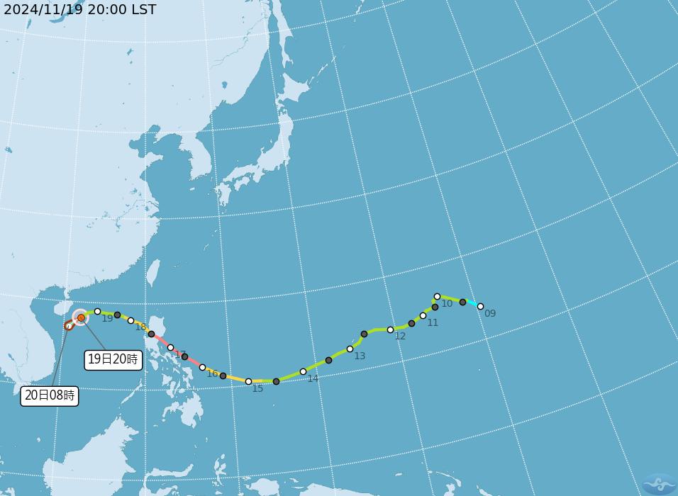 萬宜颱風動態》最新颱風路徑、現在颱風位置、風雨影響一次看