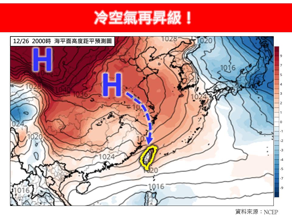 下殺「體感2℃」！挑戰強烈大陸冷氣團　衝進台灣了