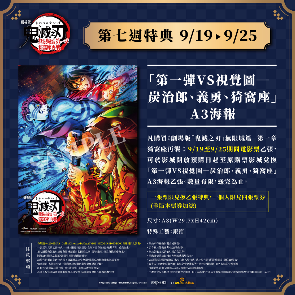 《劇場版「鬼滅之刃」無限城篇》票房突破 7.4 億元　第7周特典公開