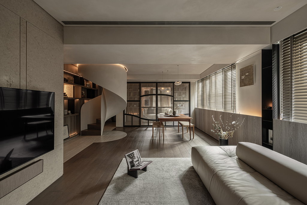 近境制作：旋階書韻 擷取白色弧線打造溫柔避世之境