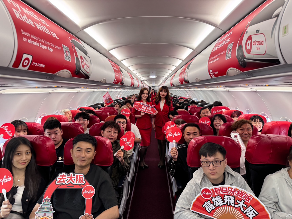 AirAsia新開高雄直飛大阪航線！票價3,789元起　首航載客率近100%