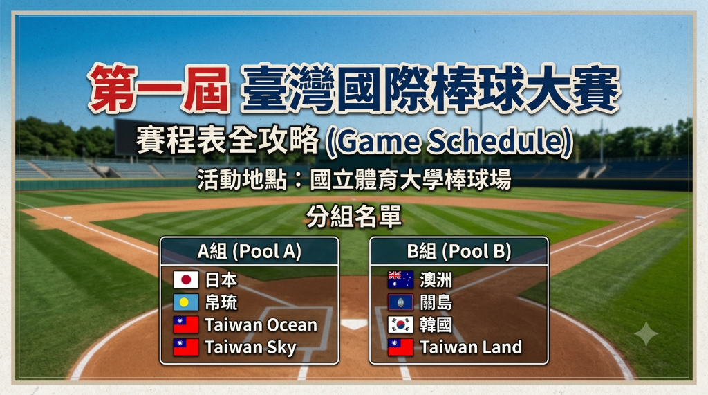 首屆臺灣國際棒球大賽7/15開打！日韓澳各國齊聚　台灣三隊力拚主場榮耀
