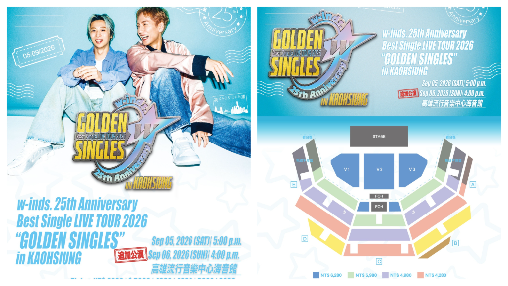 w-inds. 25周年高雄演唱會秒完售！宣布9月6日加場　橘慶太曝巡演必帶「懷舊零食」慰勞工作人員