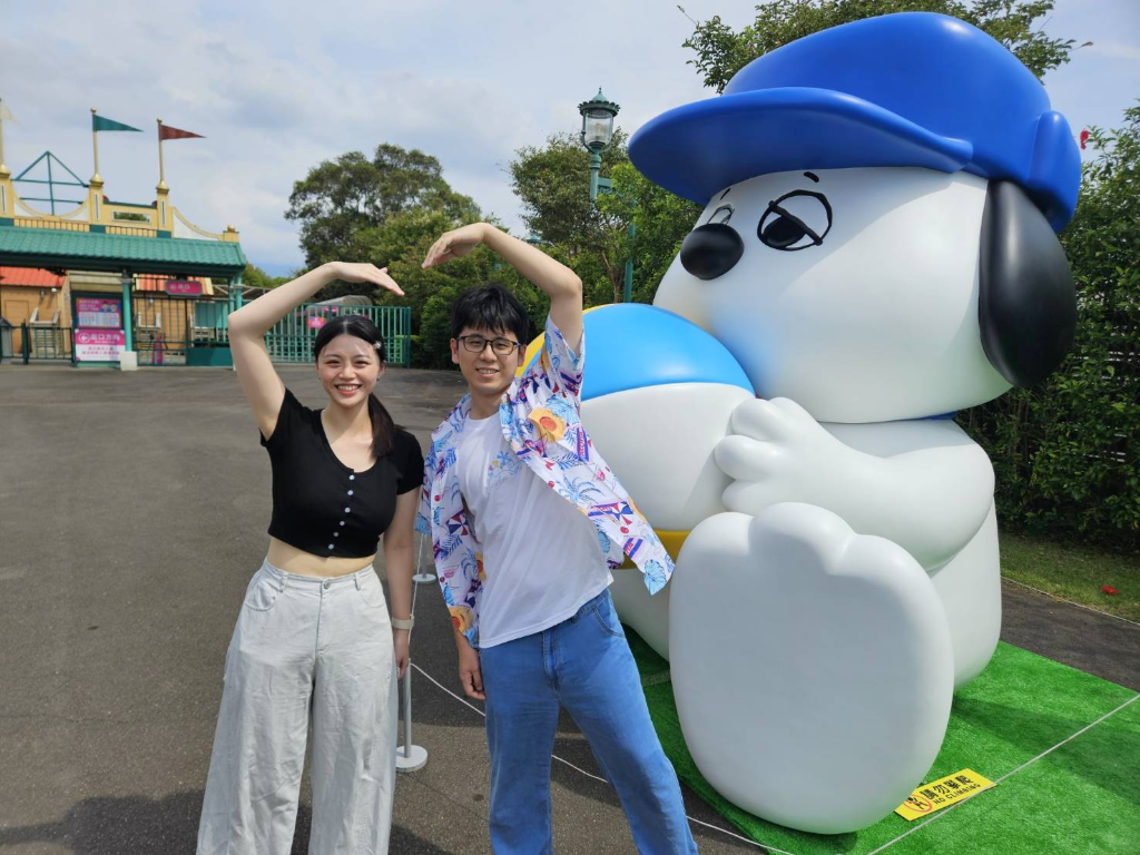 六福村情侶接吻3秒解鎖「1314入園暗號」　SNOOPY見面會、心跳設施玩一整天