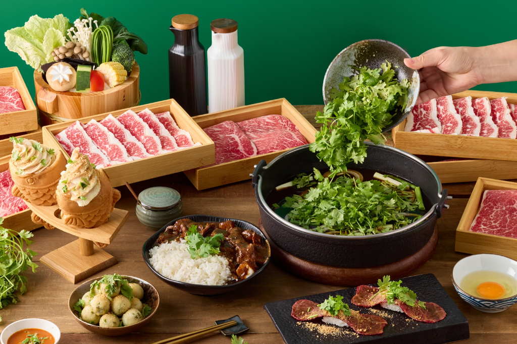 香菜控看過來！和牛涮推「香菜創意料理」：壽喜燒雙吃鍋　還有炙燒壽司、霜淇淋